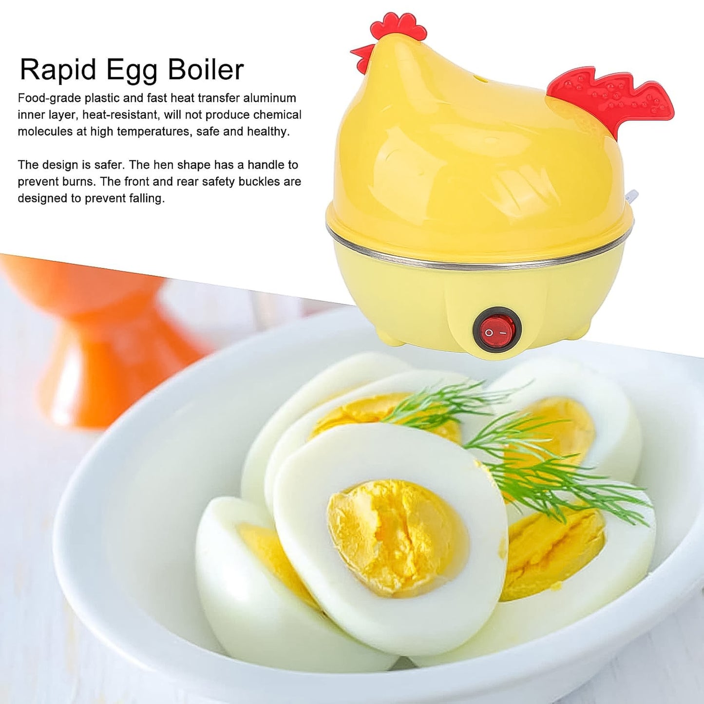 Electric Egg Boiler Chicken Shaped Egg Kettle Cooker (1 Pc)