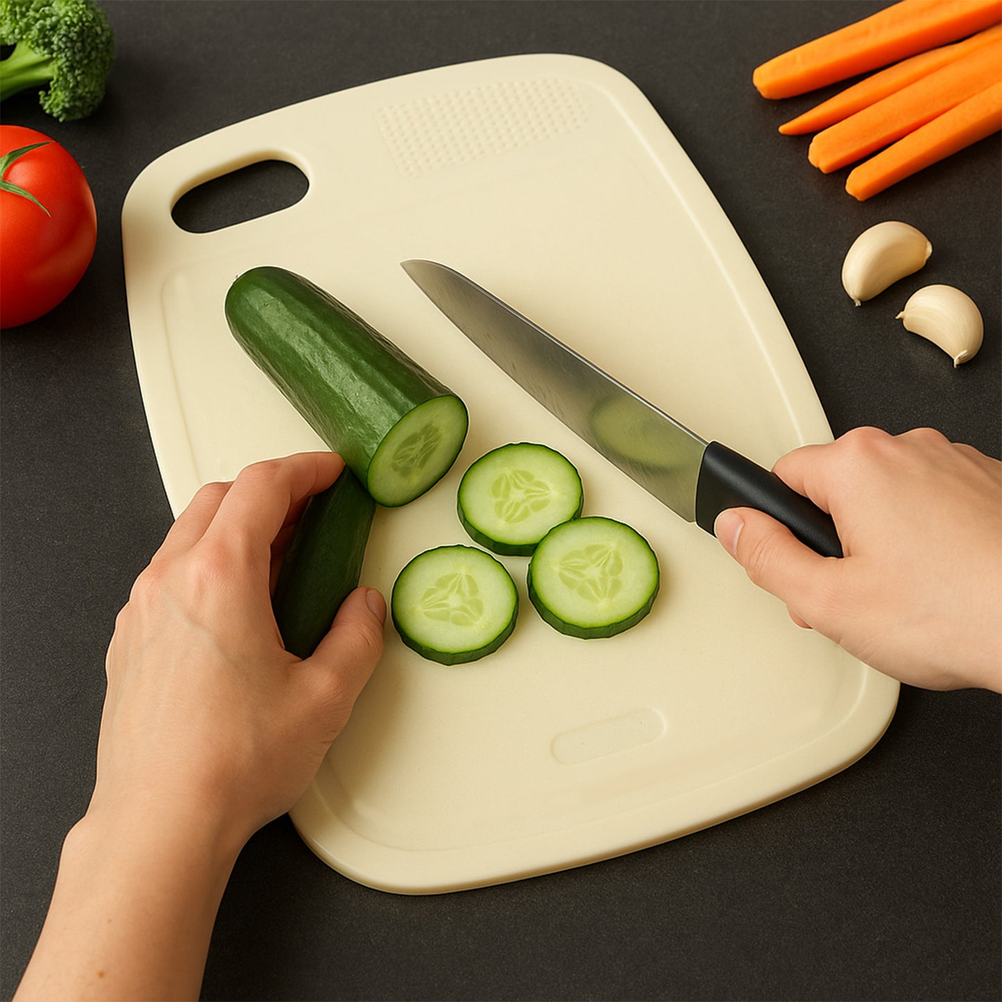 Multipurpose Plastic Chopping Board For Kitchen Use 28x22 Cm (1 Pc)