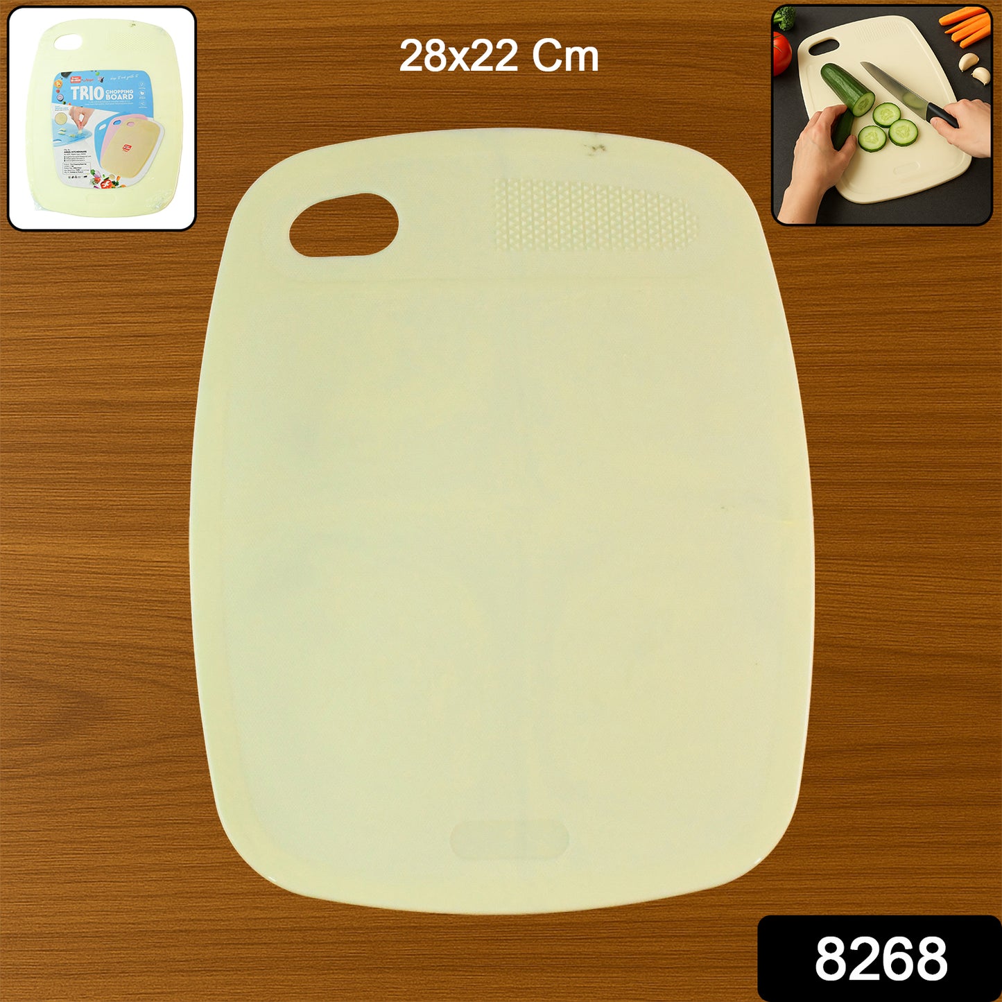 Multipurpose Plastic Chopping Board For Kitchen Use 28x22 Cm (1 Pc)