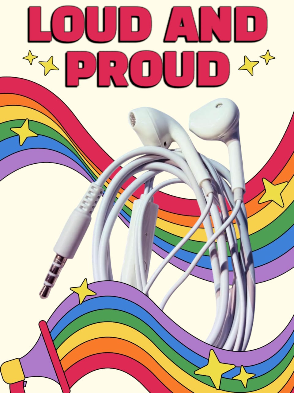 Wired Earphones with Inline Control, 3.5mm Jack, White