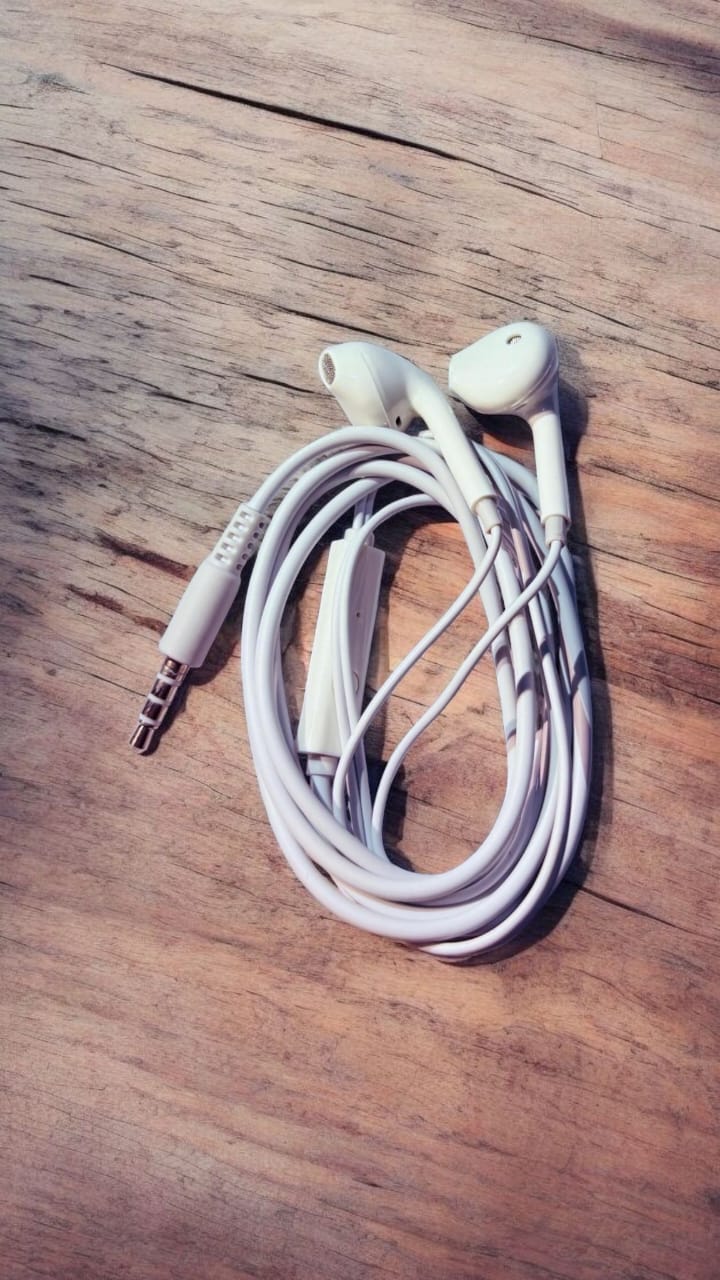Wired Earphones with Inline Control, 3.5mm Jack, White