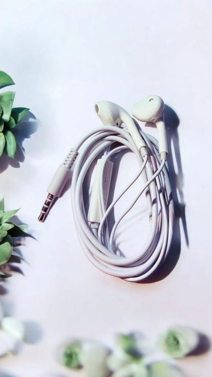 Wired Earphones with Inline Control, 3.5mm Jack, White