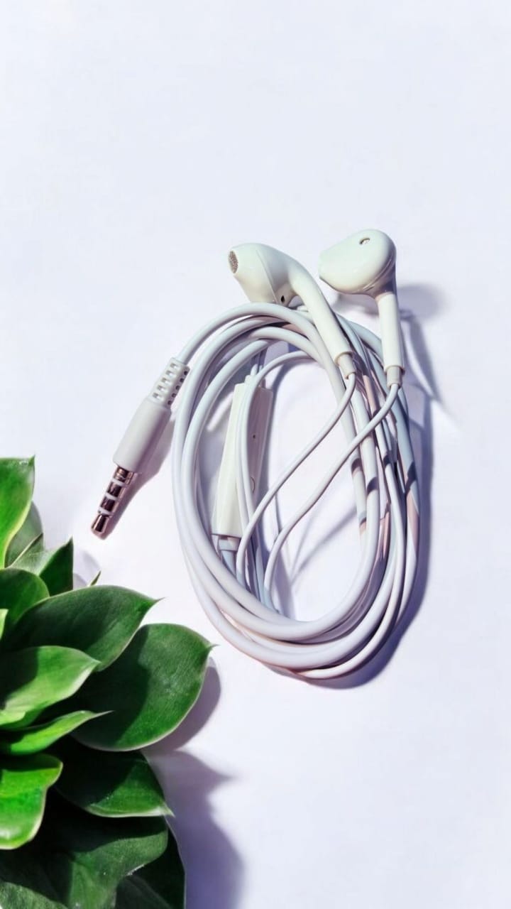 Wired Earphones with Inline Control, 3.5mm Jack, White