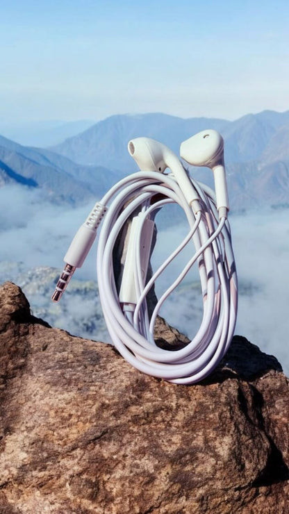 Wired Earphones with Inline Control, 3.5mm Jack, White